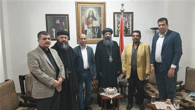 زيارة مسؤولي هيئة الآثار لإيبارشية أطفيح الارثوذكسية