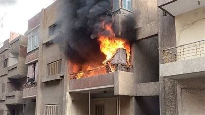 إصابة 5 أشخاص إثر نشوب حريق داخل سكنية بالشيخ زايد
