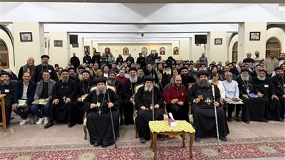 الأنبا يؤانس يستقبل ويكرم الأنبا أباكير أسقف الدول الإسكندنافية 