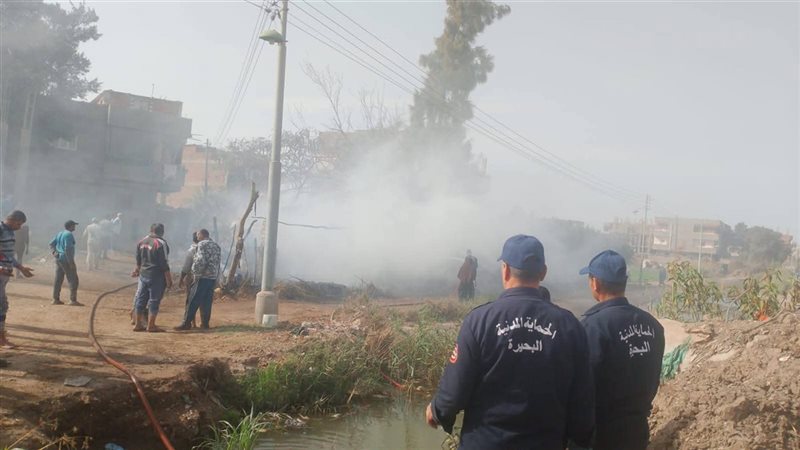 حريق عشة وأرض فضاء