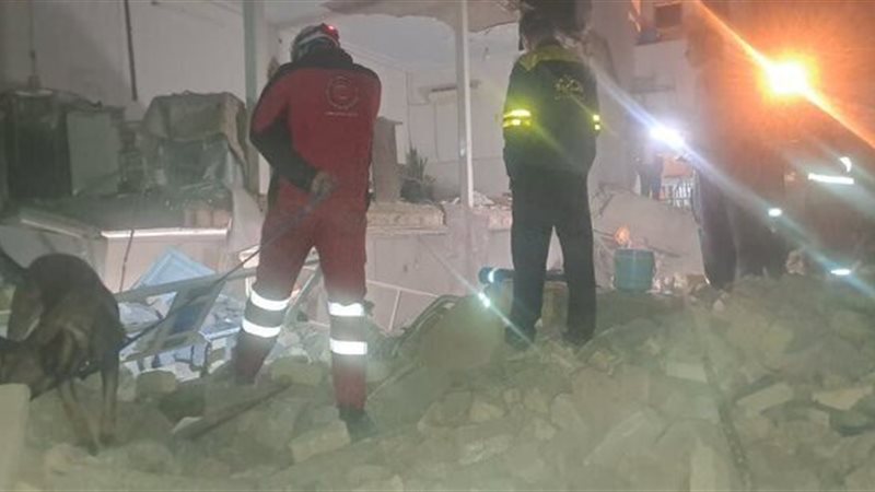 انفجار مبنى سكني
