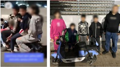 ضبط 4 أطفال أشقاء استقلوا دراجة والدهم الكهربائية دون علمه معرضين حياتهم للخطر