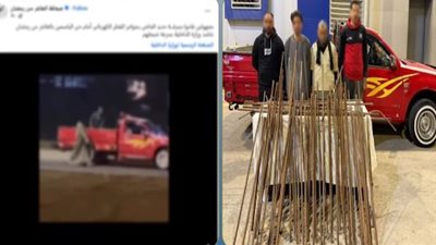 ضبط تشكيل عصابي سرق حواجز القطار الكهربائي بالعاشر من رمضان