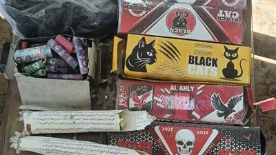 ضبط ٩٤٨ صاروخ ألعاب نارية محظورة بحملة مفاجئة بالقناطر الخيرية