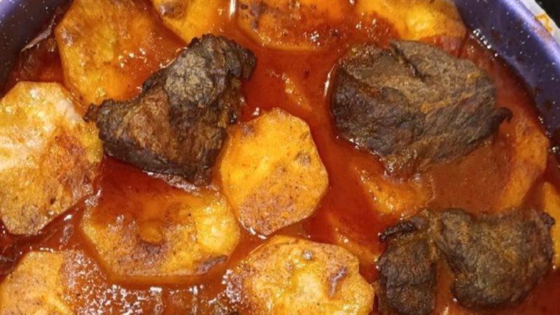 صينية البطاطس باللحمة