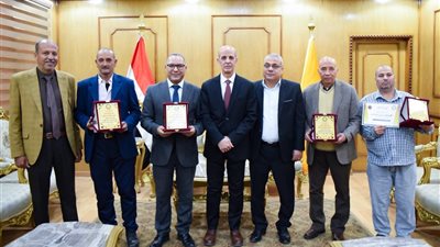 جامعة بنى سويف|تكريمات للجهاز الإداري واستعراض للجهود خلال يناير 