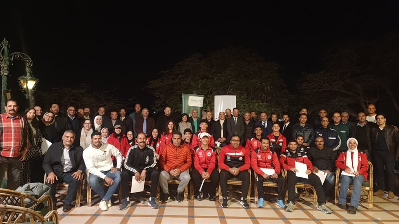 تكريم منتخب مصر للتجديف