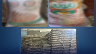 قبل طرحها بالأسواق.. ضبط 1,412 طن دقيق ومكرونة داخل مصنع بالفيوم