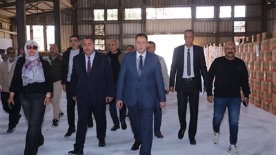 محافظ دمياط يتفقد فرع الشركة العامة لتجارة الجملة بكفر سعد لمتابعة السلع