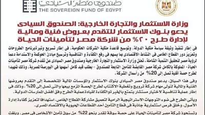 طرح حصة من مصر لتامينات الحياة في البورصة ضمن برنامج الطروحات الحكومية