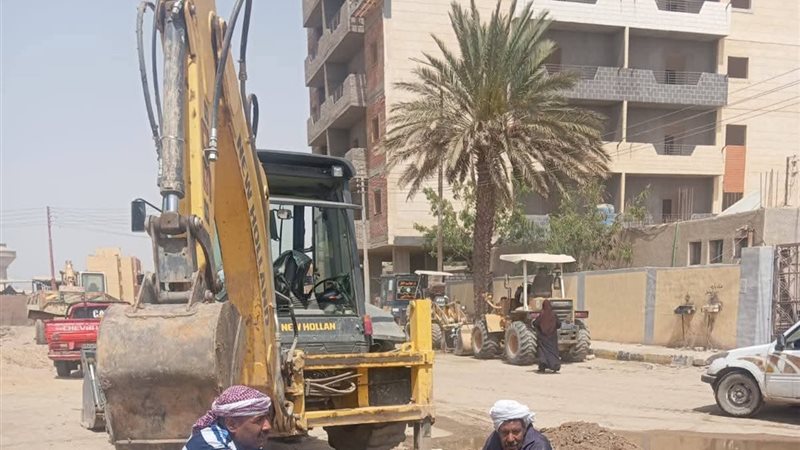 إصلاح خط مياه الشرب