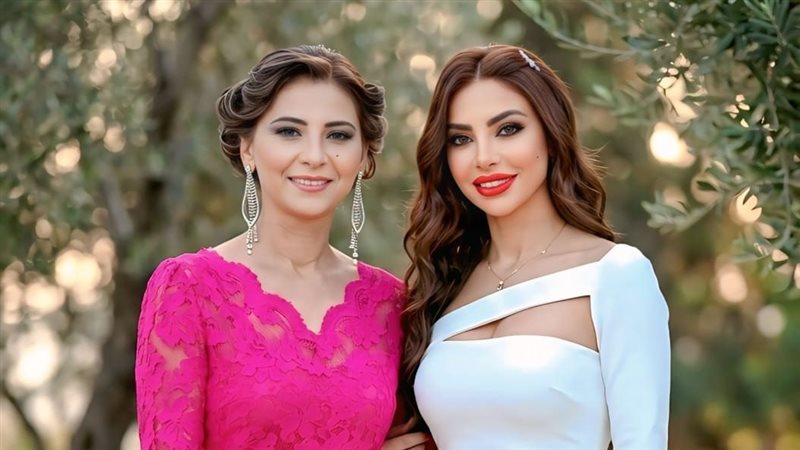 دوللي شاهين ووالدتها