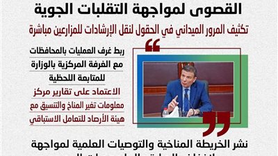 وزير الزراعة يرفع حالة الطوارئ ويوجه بتطبيق 5 إجراءات عاجلة لحماية المحاصيل