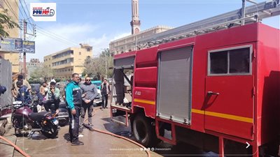 الحماية المدنية بالفيوم تسيطر على حريق داخل مدخنة مطبخ مطعم الخديوى بإبشواي