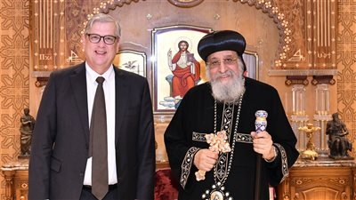 البابا تواضروس الثاني يستقبل السفير الهولندي في المقر البابوي