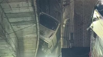 إصابة 5 أشخاص في حادث إنقلاب أتوبيس أعلى الطريق الدائري ببشتيل