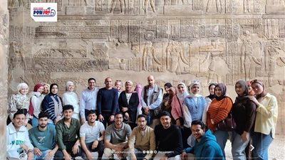 كلية الآثار بجامعة الفيوم تختتم رحلتها العلمية للطلاب بمدينتي الأقصر وأسوان