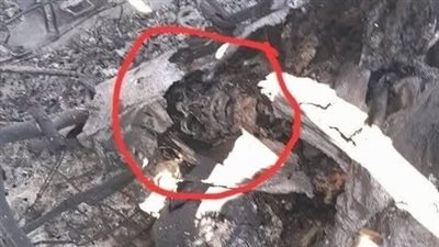 الحرس الثوري ينشر صورة لجمجمة عسكري أمريكي بين حطام الطائرات في أصفهان