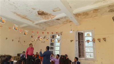 توضيح جديد من التعليم بشأن سقوط سقف مدرسة ليسيه الحرية المعادي وصورة صادمة 