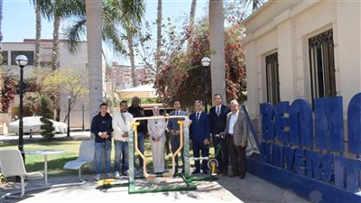 جامعة بنها تبدأ في إنشاء وحدات للجيم الخارجي داخل الحرم الجامعي