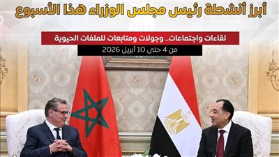 المركز الإعلامي لمجلس الوزراء يستعرض أبرز أنشطة رئيس المجلس لهذا الأسبوع