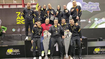  جوهر نبيل يهنئ منتخب مصر لتنس الطاولة بعد التتويج بذهبيات بطولة شمال أفريقيا