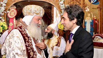 بسام راضي ينقل تهنئة الرئيس السيسي إلى الجالية القبطية فى إيطاليا   