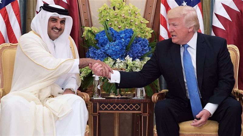 أمير قطر وترامب 