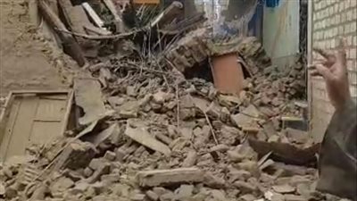 انهيار منزل دون وقوع ضحايا فى قرية الخطارة فى نقادة بقنا 
