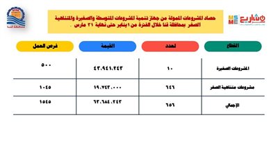 قنا: تمويل 656 مشروعًا صغيرًا ومتناهي الصغر خلال 3 أشهر