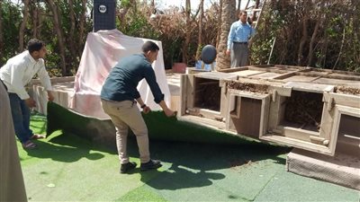المنوفية: إزالة مسرح خشبي ومخالفات على أرض زراعية بالباجور