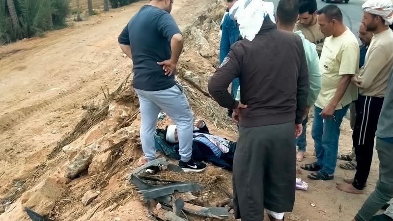 إصابة شاب في تصادم