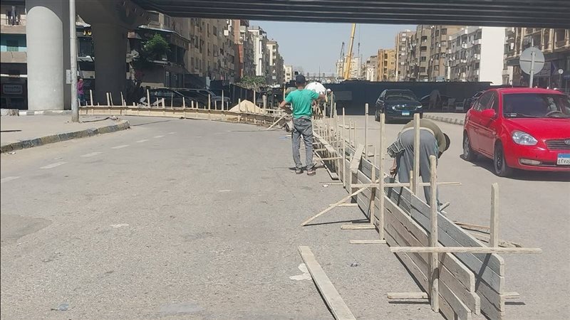 جانب من تركيب الحواجز
