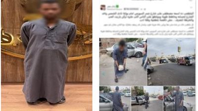 حجز أماكن الركن بالأحجار.. ضبط حارس عقار تسبب في زحام مروري بالنزهة