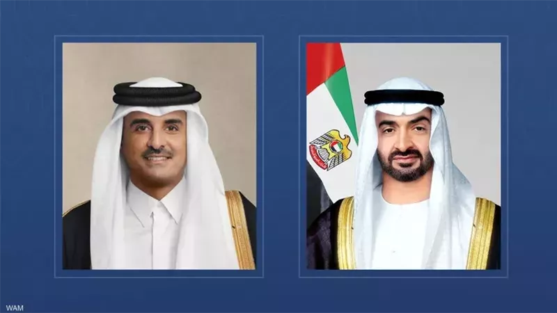 أمير قطر ورئيس الامارات