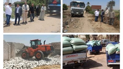 بنى سويف: رفع 450 طن مخلفات بقرية بلفيا وعدد 316 أشعال متنوع