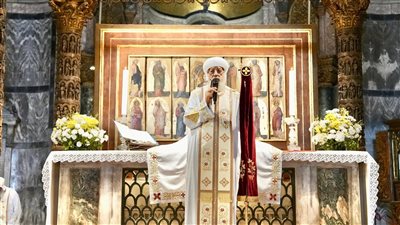 البابا تواضروس الثاني يصلي القداس في بازيليكا سان ماركو بڤينيسيا