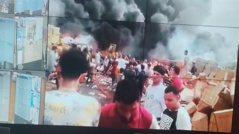 حريق بقليوب