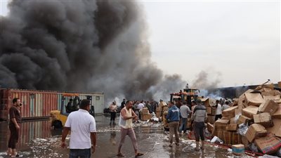 ارتفاع عدد مصابي حريق مخازن «أبو حوا» بقليوب إلى 14 حالة