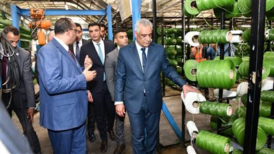 وزراء الإنتاج الحربي والشباب والرياضة والصناعة يتفقدون شركة كابتكس