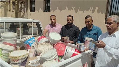 تموين الأقصر يضبط طن دهانات وبويات منتهية الصلاحية داخل محل بأرمنت