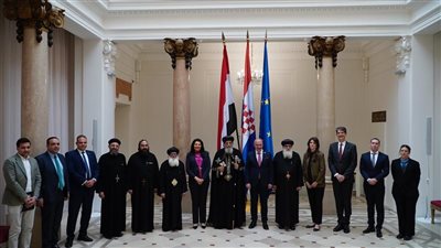وزير خارجية كرواتيا يستقبل البابا تواضروس الثاني بمقر الوزارة في  زغرب