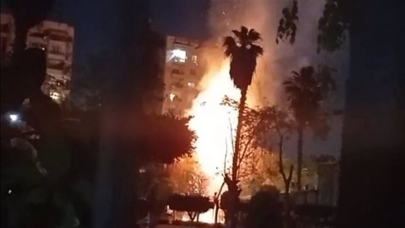 حريق حديقة دار العلوم