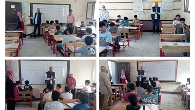 وكيل تعليم بنى سويف يطمئن على أداء الطلاب في امتحانات المواد غير المضافة
