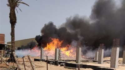 إصابة 33 شخصًا خلال السيطرة على حريق ضخم بمحطة حاصلات زراعية في البحيرة