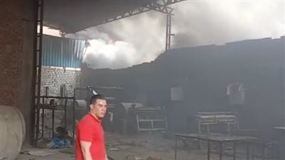 حريق ضخم يلتهم مصنعين للبويات والورق بالقناطر الخيرية