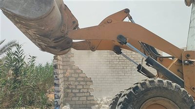 إزالة  14 حالة تعدٍ على مساحة 586 مترًا مربعًا على أرض زراعية بالبحيرة
