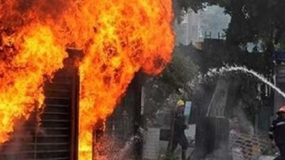 مهتز نفسى يضرم النيران فى محل ملابس ببولاق الدكرور