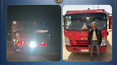 سقوط سائق نقل بالقاهرة بعد تركيب كشاف خلفي وحمولة زائدة لإخفاء المخالفات