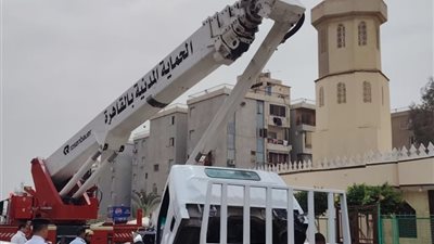 إزالة خطر أعلى مئذنة مسجد بمدينة نصر بتنسيق بين 